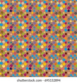 New amazing seamless pattern with colored tooth.