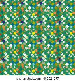 New amazing seamless pattern with colored tooth.