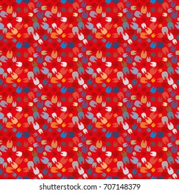 New amazing seamless pattern with colored tooth.