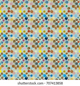New amazing seamless pattern with colored tooth.