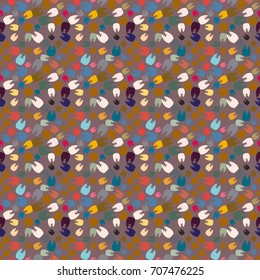 New amazing seamless pattern with colored tooth.