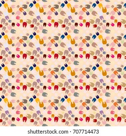 New amazing seamless pattern with colored tooth.