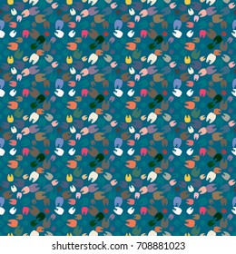 New amazing seamless pattern with colored tooth.