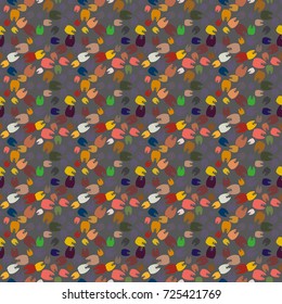 New amazing seamless pattern with colored tooth.