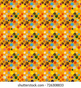 New amazing seamless pattern with colored tooth.