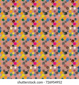 New amazing seamless pattern with colored tooth.