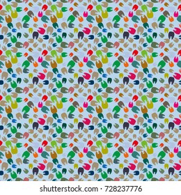 New amazing seamless pattern with colored tooth.