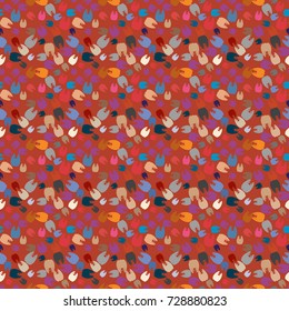 New amazing seamless pattern with colored tooth.