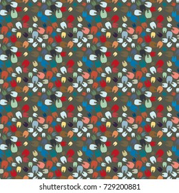 New amazing seamless pattern with colored tooth.