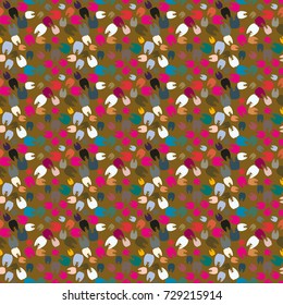 New amazing seamless pattern with colored tooth.