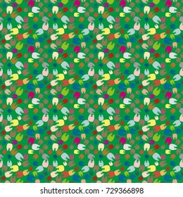 New amazing seamless pattern with colored tooth.
