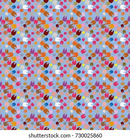 New amazing seamless pattern with colored tooth.