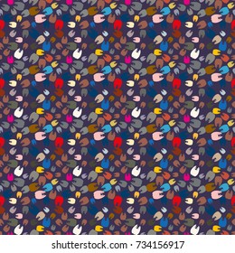New amazing seamless pattern with colored tooth.
