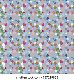 New amazing seamless pattern with colored tooth.