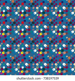 New amazing seamless pattern with colored tooth.
