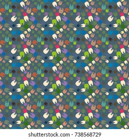 New amazing seamless pattern with colored tooth.