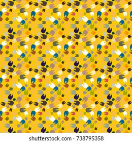 New amazing seamless pattern with colored tooth.