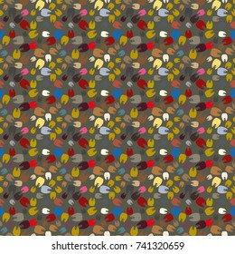 New amazing seamless pattern with colored tooth.