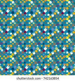 New amazing seamless pattern with colored tooth.