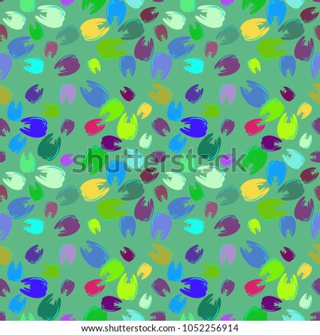 New amazing seamless pattern with colored tooth.