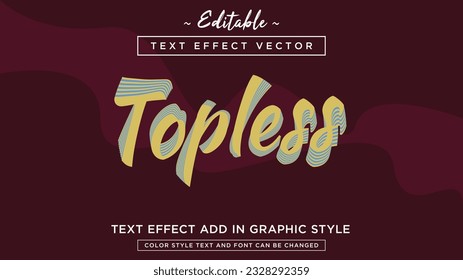 New amazing text effect style vector fully editable