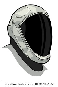 New american company space suit for trip to Mars. Isolated vector illustration.