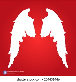 New angel wings silhouette vector design