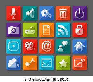 New app icons set in flat