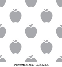 New Apple white and black seamless pattern for web design. Vector symbol