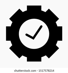 New apply settings gear vector icon Commercial line vector icon for websites and mobile minimalistic flat design.
