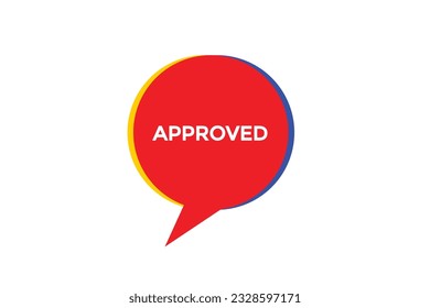 new approved, level, sign, speech, bubble  banner,

