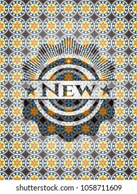    New arabesque emblem background. arabic decoration.