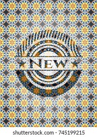 New arabesque emblem background. arabic decoration.