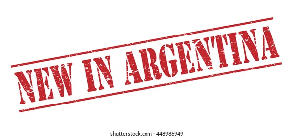 new in argentina vector stamp on white background