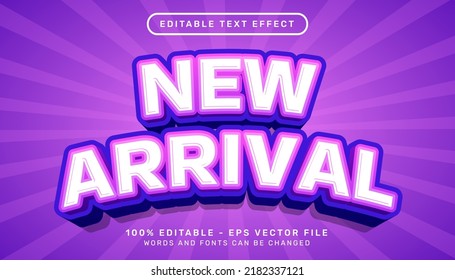 new arrival 3d editable text effect template