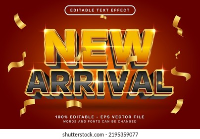 new arrival 3d editable text effect with light color template