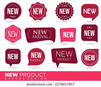 New arrival Badge and Tags in Flat Design Style vector illustration 