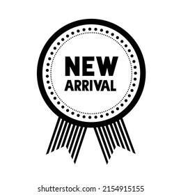 New arrival banner badge. New arrival announcing message. Marketing sale promotion. Store badge. New arrival Vector illustration.