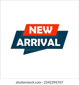 Projeto de modelo de banner New Arrival. Nova etiqueta de chegada Para web e mídias sociais, novo fundo do produto, sinal de cartaz do produto. Ilustração vetorial isolada no plano de fundo branco