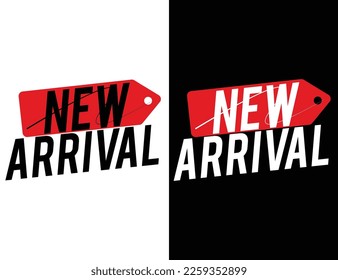 Nueva plantilla de banner de llegada diseño rojo y negro