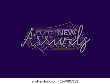 New Arrival Calligraphic 3d Style Text Vector illustration Design.