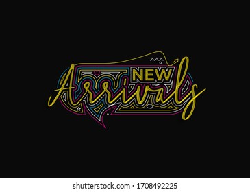 New Arrival Calligraphic 3d Style Text Vector illustration Design.