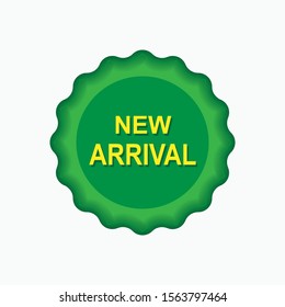 New Arrival Emblem or Sticker. Tag or Banner Illustration As A Simple Vector Sign & Trendy Symbol for Design and Sport Websites, Presentation or Application.