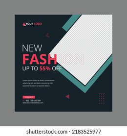 New arrival fashion products social media post or web banner template design