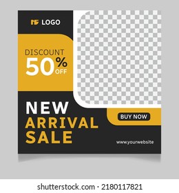 New arrival fashion sale social media post template