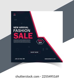 New Arrival Fashion Sale social media post template, latest social media post design