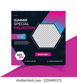 New Arrival Fashion Sale social media post template, latest social media post design