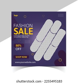 New Arrival Fashion Sale social media post template, latest social media post design