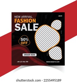 New Arrival Fashion Sale social media post template, latest social media post design