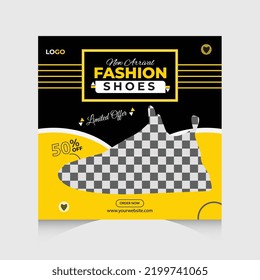 New Arrival Fashion Shoes Social Media Post Design